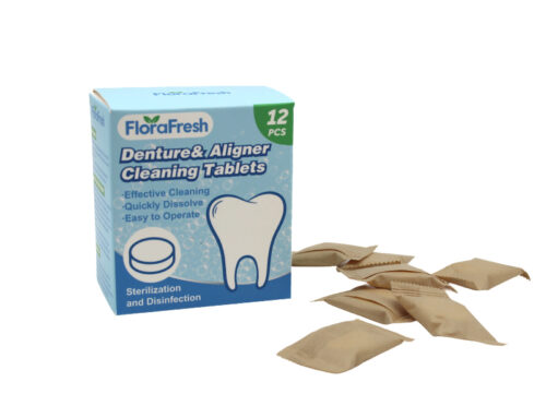Anti-bacterial Dental Aligner Teeth Effervescent Denture Cleaning Tablets