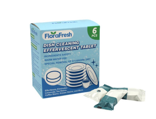 Eco-Friendly 6PK Dishwasher Detergent Cleaner Effervescent Tablets